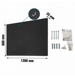 PANELCLICK 1200x600 ANTRACITA + 22 HOOK + 8 ACCE