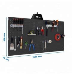 PANELCLICK 1500x600 ANTRACITA + 14 HOOK + 3 ACCE