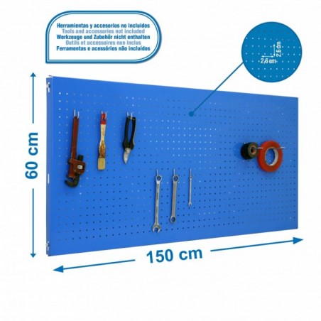 PANELCLICK 1500x600 AZUL + 8 HOOK