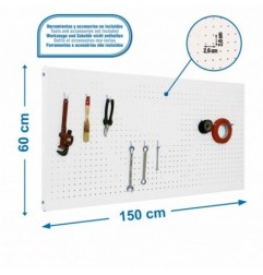 PANELCLICK 1500x600 BLANCO + 8 HOOK