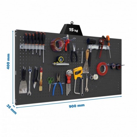 PANELCLICK 900x400 ANTRACITA + 22 HOOK + 3 ACCE