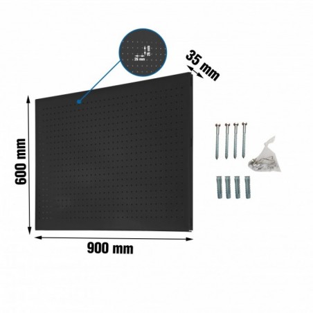 PANELCLICK 900x600 ANTRACITA + 8 HOOK