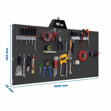 PANELCLICK1500x400 ANTRACITA + 22 HOOK + 3 ACCE