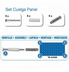 SET CUELGA PANEL PERFORADO