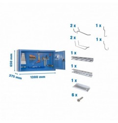 CABINET TOOLS MON. 650x1200mm AZUL+ 9 ACCS