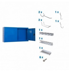 CABINET TOOLS MON. 650x900mm AZUL+ 9 ACCS