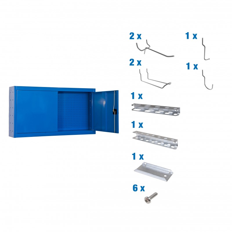 CABINET TOOLS MON. 650x900mm AZUL+ 9 ACCS