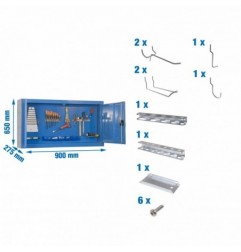CABINET TOOLS MON. 650x900mm AZUL+ 9 ACCS
