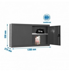 CABINET TOOLS SHELF DISM. 550x1200mm ANTRACITA
