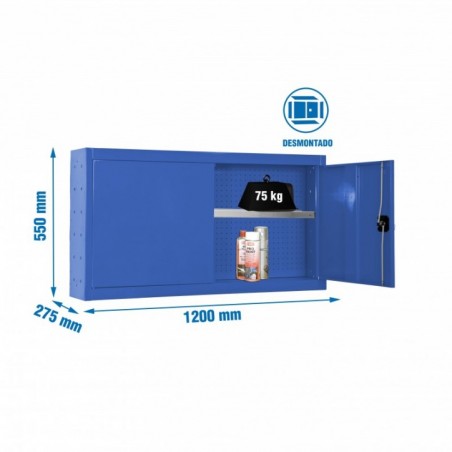 CABINET TOOLS SHELF DISM. 550x1200mm AZUL