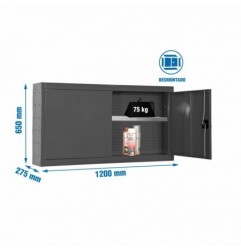CABINET TOOLS SHELF DISM. 650x1200mm ANTRACITA