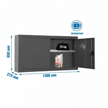 CABINET TOOLS SHELF DISM. 650x1200mm ANTRACITA