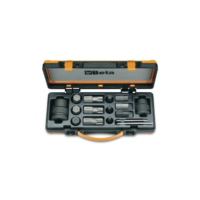 727/C16 Surtido de 12 puntas de impacto y 4 accesorios, en caja de metal