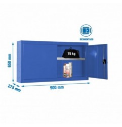 CABINET TOOLS SHELF DISM. 650x900mm AZUL