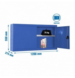 CABINET TOOLS SHELF MON. 550x1200mm AZUL