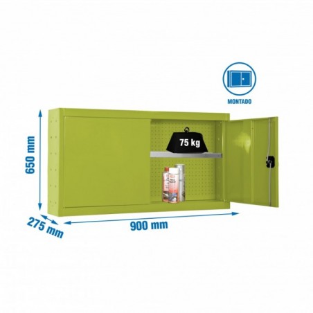 CABINET TOOLS SHELF MON. 650x900mm VERDE
