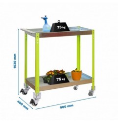 SIMONGARDEN WAGON 2/400 METALIC VERDE/GALVA