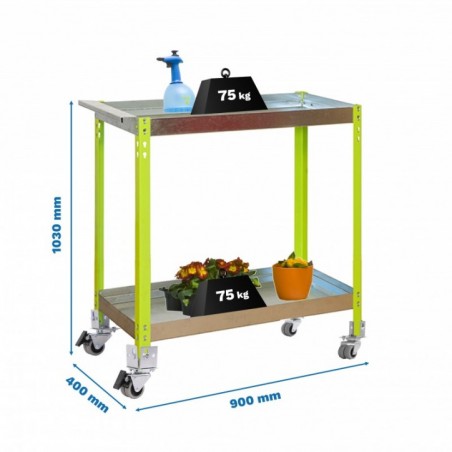 SIMONGARDEN WAGON 2/400 METALIC VERDE/GALVA