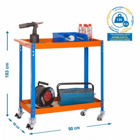 SIMONWORK WAGON 2/400 CHIPBOARD AZUL/NAR/MADER