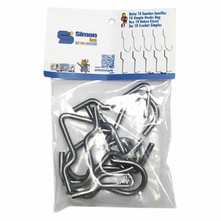 10 UND. GANCHOS SENCILLOS (B) HOOK09 BOLSA