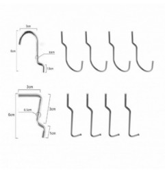 10 UND. GANCHOS SENCILLOS (B) HOOK09 BOLSA