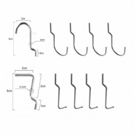 10 UND. GANCHOS SENCILLOS (B) HOOK09 BOLSA