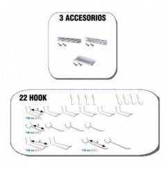 25 UND. ACC014 BT-PANEL (22 HOOK + 3 ACCS)