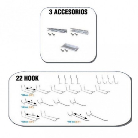 25 UND. ACC014 BT-PANEL (22 HOOK + 3 ACCS)