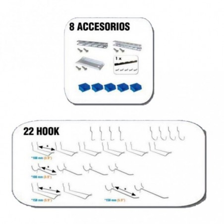 30 UND. ACC015 BT-PANEL (22 HOOK + 8 ACCS)