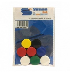 8 UND. IMANES COLORES SURTIDOS PANEL BOLSA