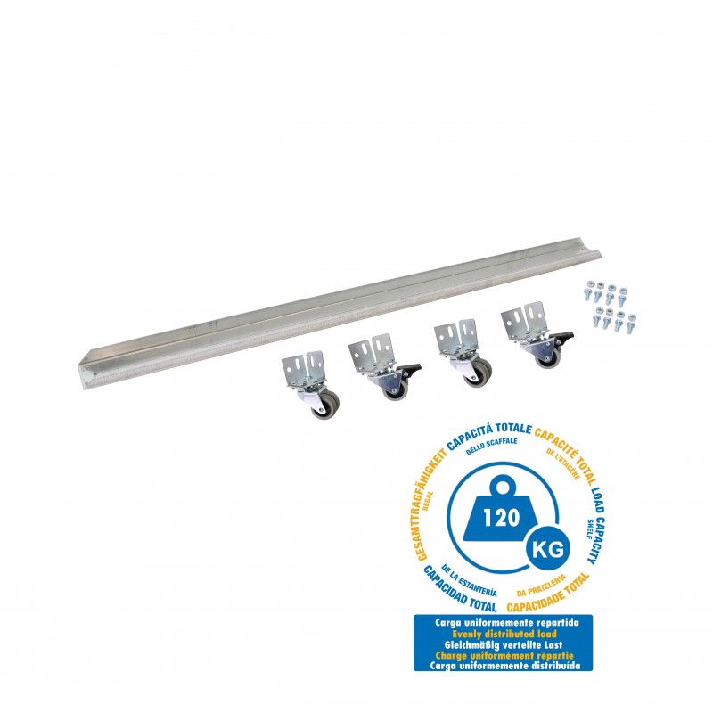 LARGUERO GALVA 1500 + 4RUEDAS (2F+2SF) 120 KG