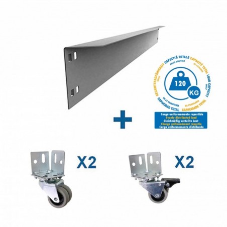 LARGUERO GRIS 1500 + 4RUEDAS (2F+2SF) 120 KG