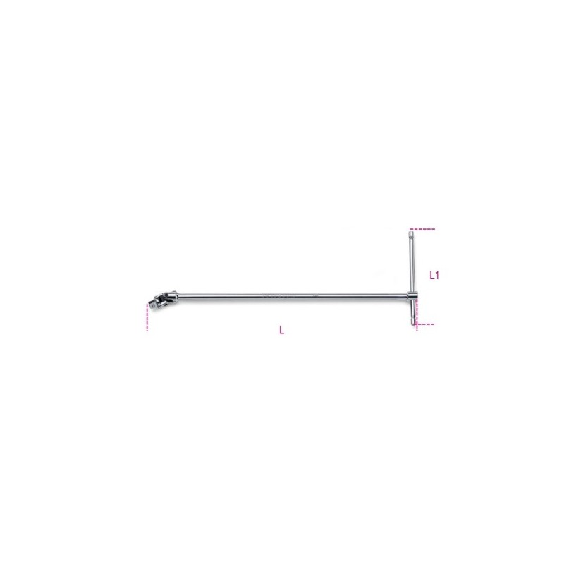 900/40 Mango articulado macho de 1/4&quot, en T