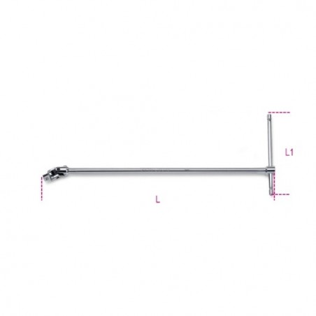 900/40 Mango articulado macho de 1/4&quot, en T