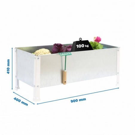 SIMONGARDEN URBAN 410x900x400 BLANC/GALVA-100l