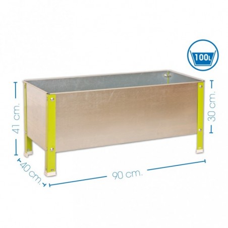 SIMONGARDEN URBAN 410x900x400 VERDE/GALVA-100l