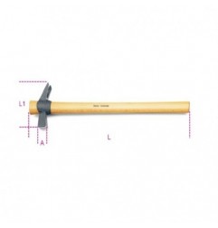 1376X 300 Martillo encofrador de cabeza cuadrada y boca sacaclavos con portaclavos e imán, mango en madera