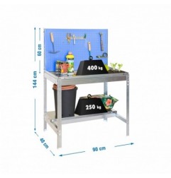 SIMONGARDEN BT2 900X400 GALVA/AZUL