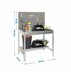 SIMONGARDEN BT2 900X400 GALVA/GRIS