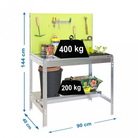 SIMONGARDEN BT2 900X400 GALVA/VERDE
