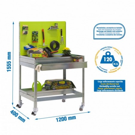 SIMONGARDEN BT2 BOX MOB. 1200x400 VERDE/GALVA