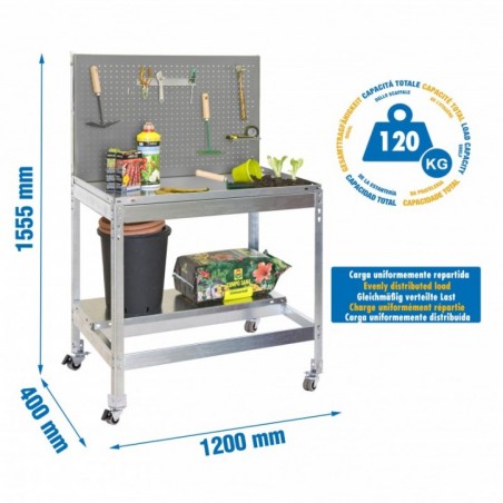 SIMONGARDEN BT2 MOB. 1200X400 GRIS/GALVA