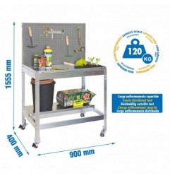 SIMONGARDEN BT2 MOB. 900X400 GRIS/GALVA