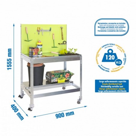 SIMONGARDEN BT2 MOB. 900X400 VERDE/GALVA