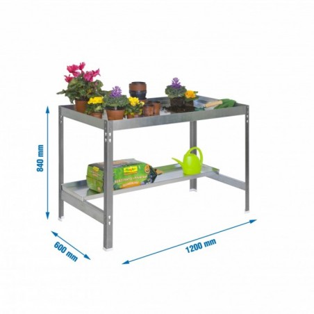 SIMONGARDEN DESK 1200x600 GRIS/GALVA