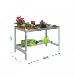 SIMONGARDEN DESK 1500x600 GRIS/GALVA