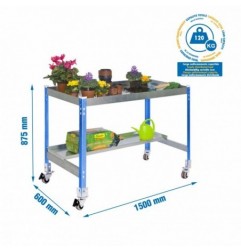 SIMONGARDEN DESK MOB. 1500x600 AZUL/GALVA