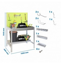 PACK S.GARDEN BT2 1200X400 VERDE/GALVA+ 9ACCS