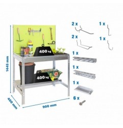 PACK S.GARDEN BT2 900X400 VERDE/GALVA+ 9ACCS