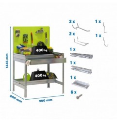 PACK S.GARDEN BT2 BOX 900x600 VERDE/GALV+ 9ACCS
